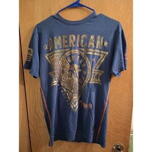 American Fighter Graphic T-Shirt Navy Camo